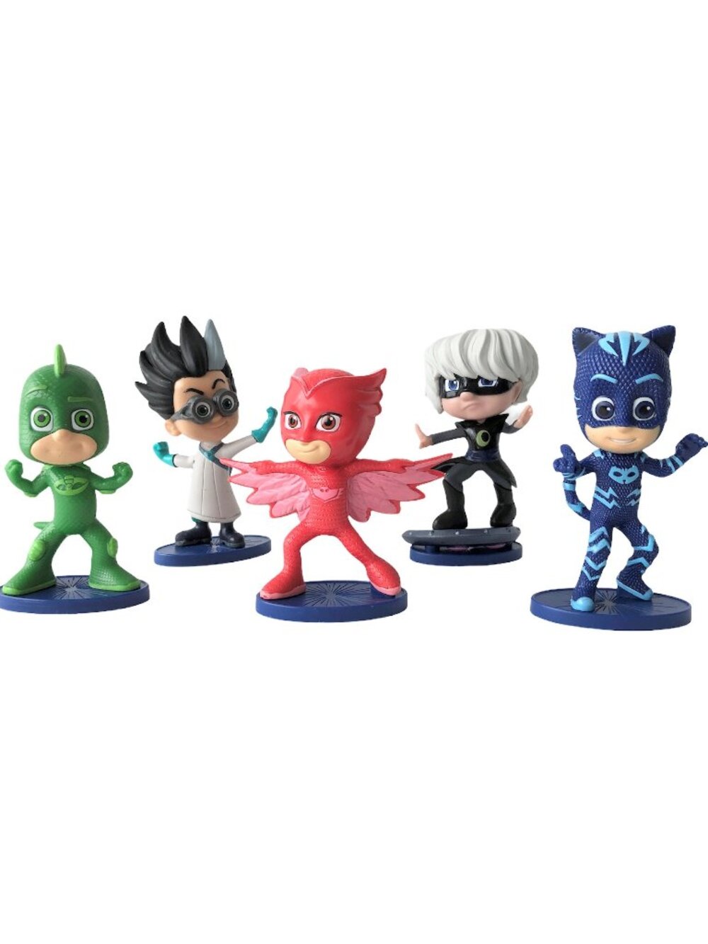 Set of 5 PJ MASKS Figures Cake Toppers Catboy Owlette Gekko Romeo Luna Girl